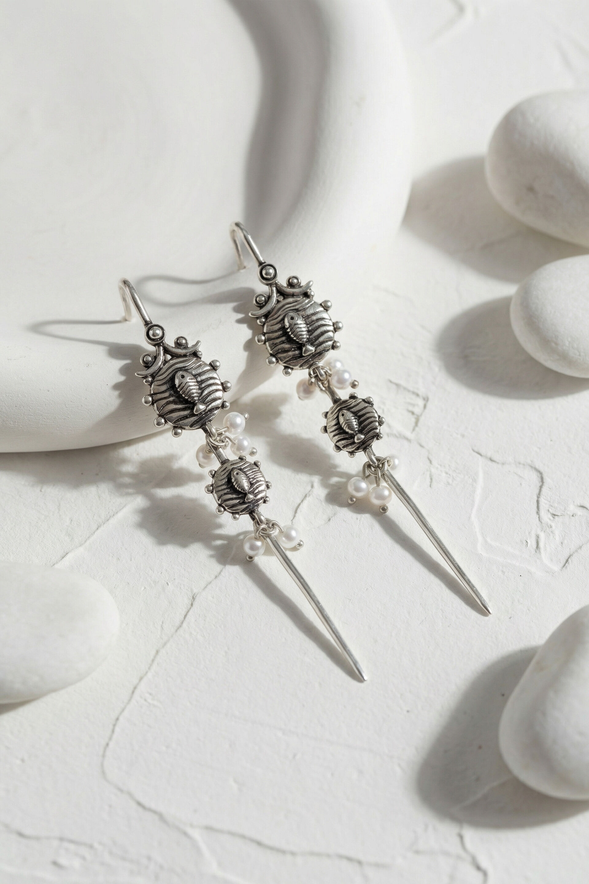 Noori Silver Earrings, , image 3